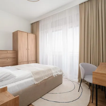 Stylish Beige With One Bedroom And Parking In By Renters Poznan